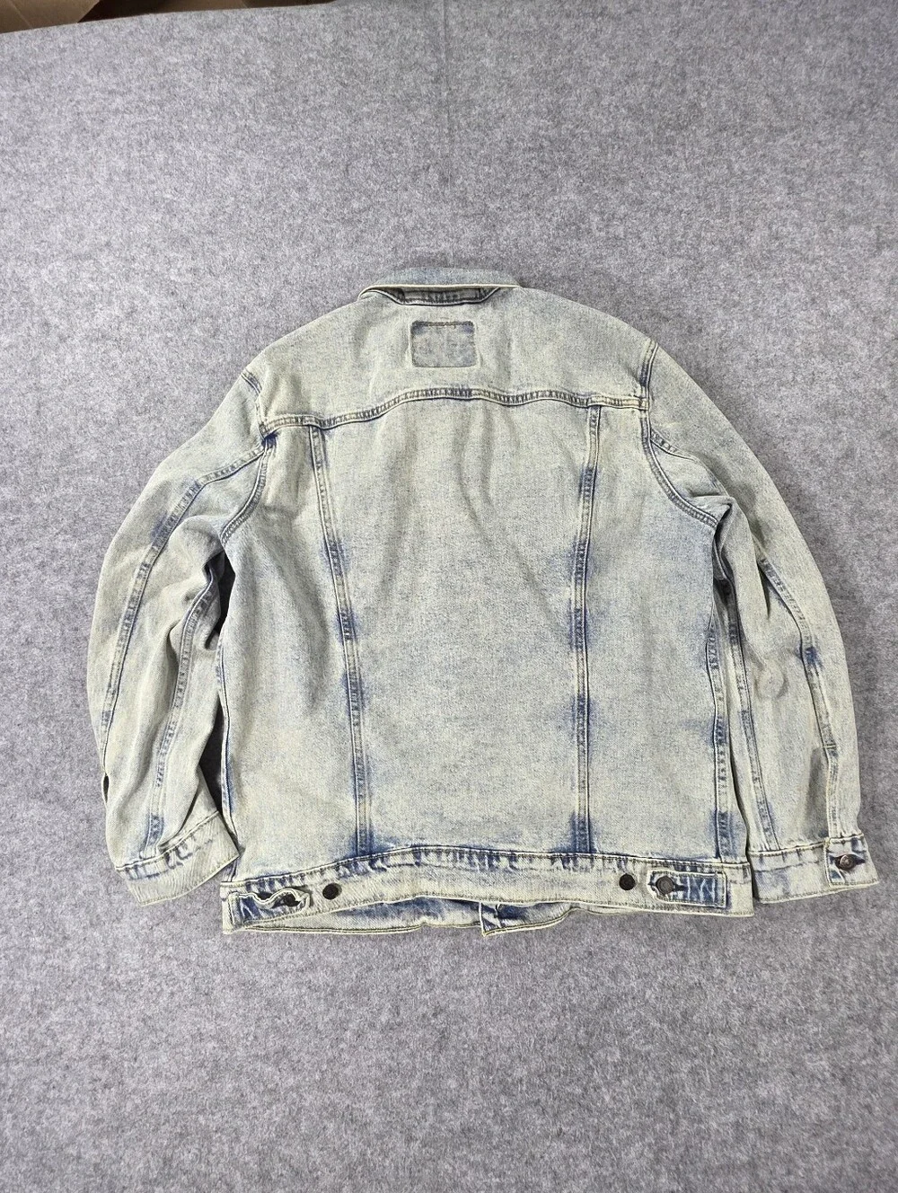 Levi's Light Blue Acid Wash Denim Jacket - Men's Trucker Jean Sz XL - Picture 9 of 9